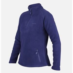 AUBRION Fleece Womens 2X Shires Restore 1/2 Zip Pullover Equestrian Ink Blue